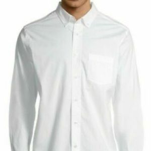 NWT George White Poplin Long Sleeve
